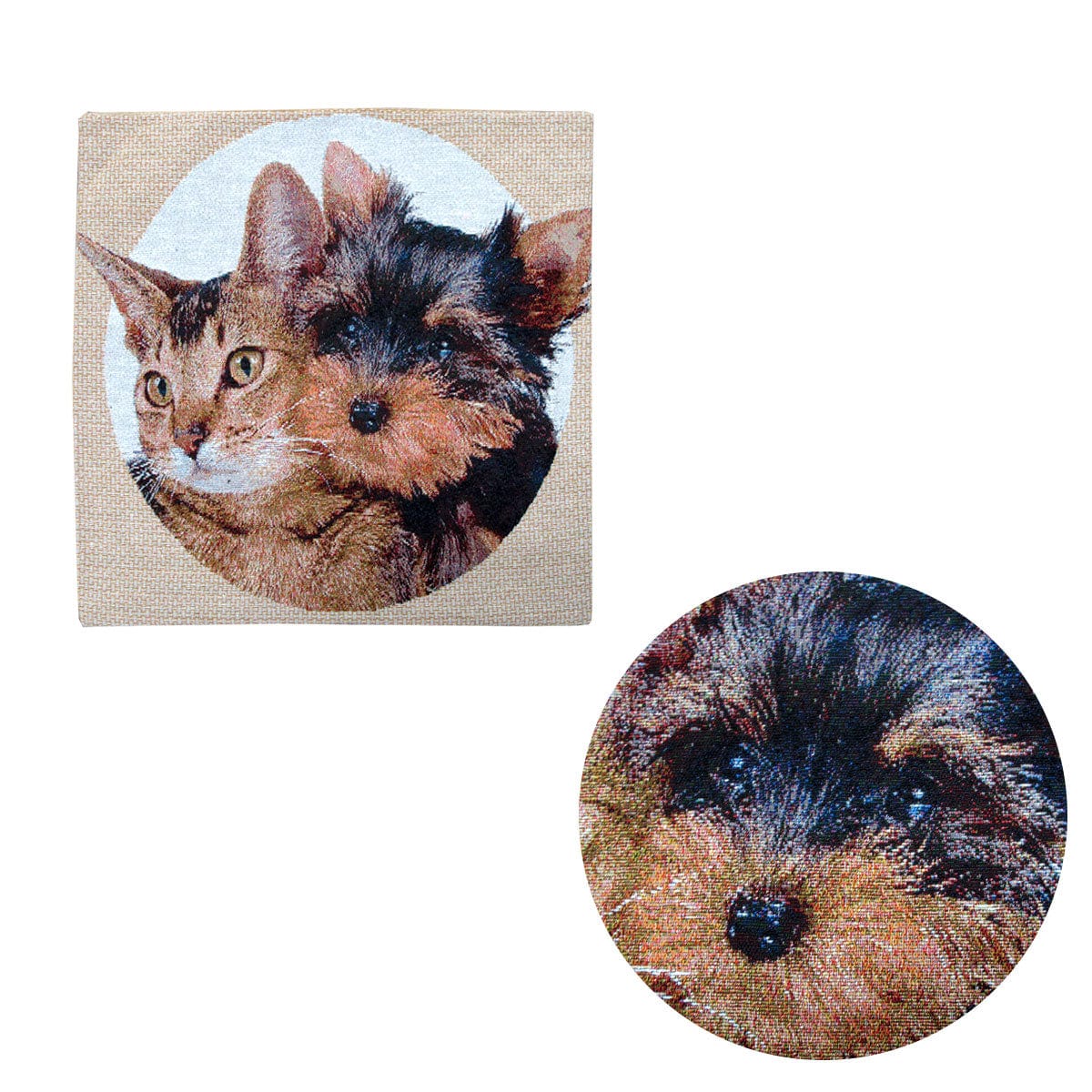 Spud Jax Petshop Tapestry Pet Cat Dog Square Cushion Cover Design 1 Furniture > Sofas > Sofa Accessories