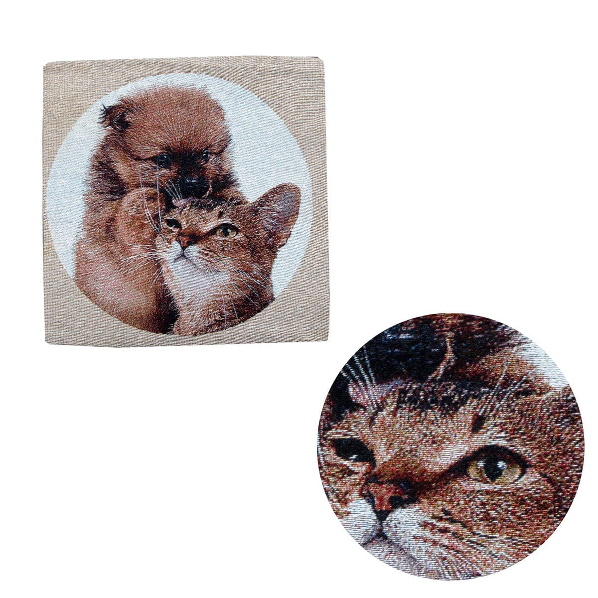 Spud Jax Petshop Tapestry Pet Cat Dog Square Cushion Cover Design 3 Furniture > Sofas > Sofa Accessories