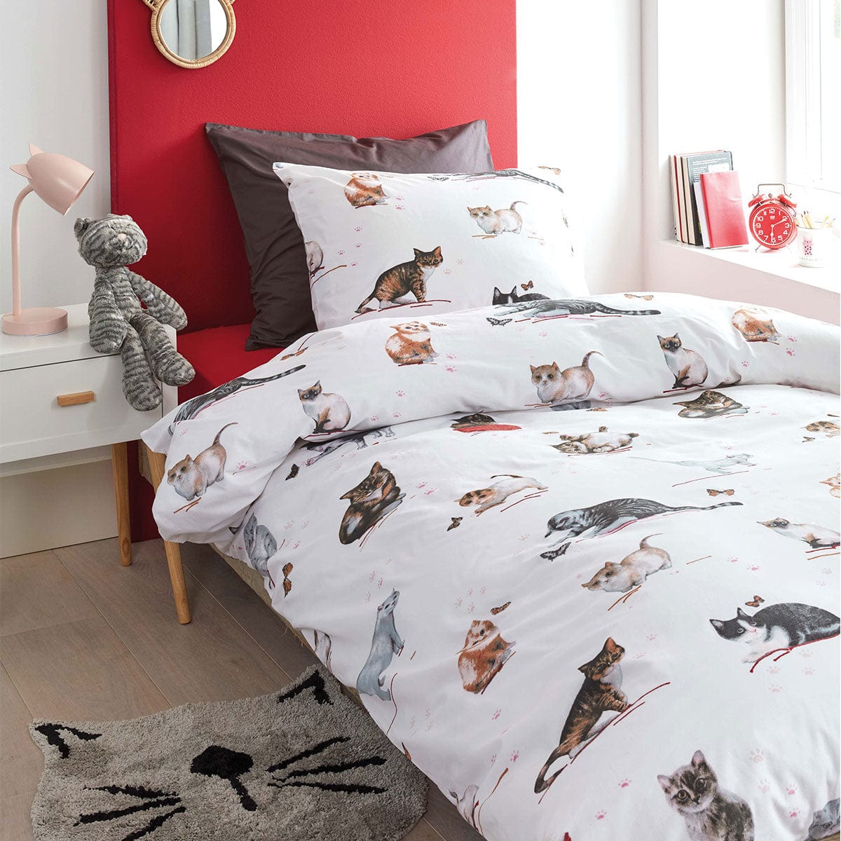 Spud Jax Petshop Bedding House Cute Cats Cotton Quilt Cover Set Single Home & Garden > Bedding > Duvet Covers