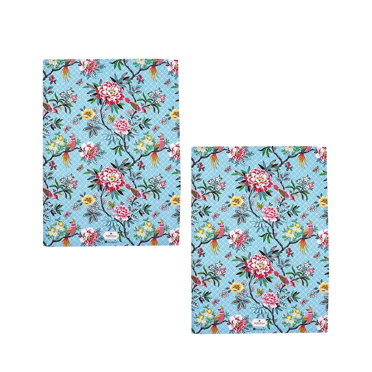 Spud Jax Petshop Set of 2 Jardin Peony Cotton Kitchen Tea Towels 50 x 70 cm Home & Garden > Kitchenware > Table Linen & Kitchen Towels