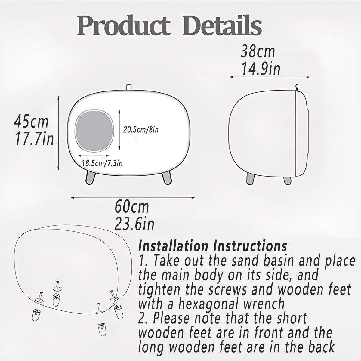 Spud Jax Petshop Cat Litter Box Semi-closed Cat Supplies Cat Toilet Drawer Large Cat Litter Box - White Cat Litter Box Semi-closed Cat Supplies Cat Toilet Drawer Large Cat Litter Box - White Pet Care > Cat Supplies > Cat Litter