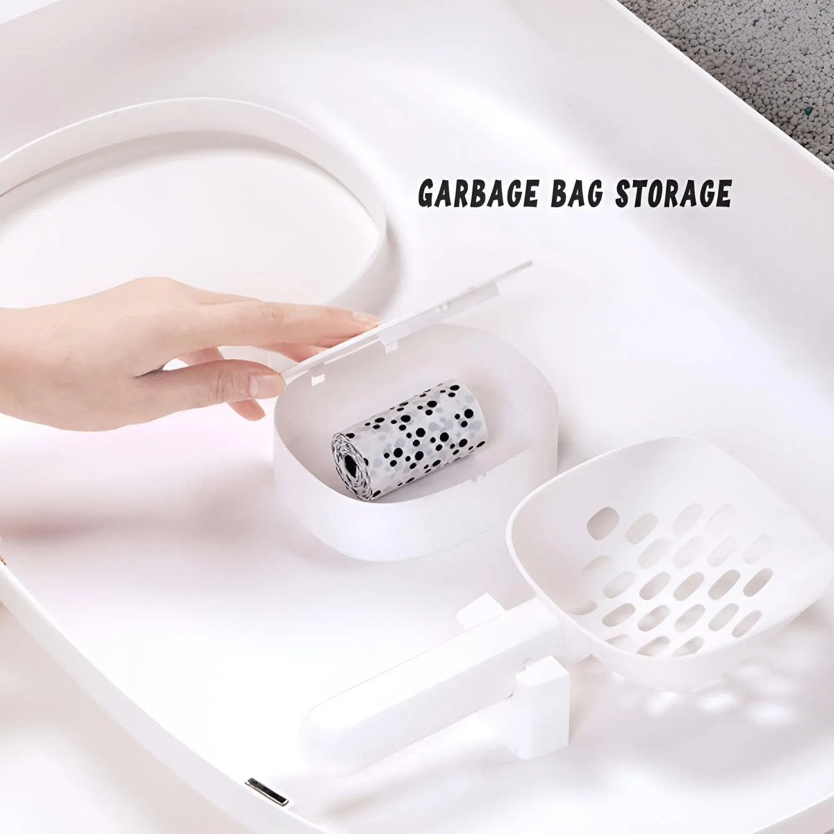 Spud Jax Petshop Cat Litter Box Semi-closed Cat Supplies Cat Toilet Drawer Large Cat Litter Box - White Cat Litter Box Semi-closed Cat Supplies Cat Toilet Drawer Large Cat Litter Box - White Pet Care > Cat Supplies > Cat Litter