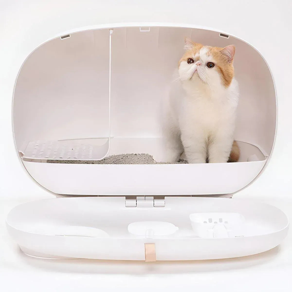 Spud Jax Petshop Cat Litter Box Semi-closed Cat Supplies Cat Toilet Drawer Large Cat Litter Box - White Cat Litter Box Semi-closed Cat Supplies Cat Toilet Drawer Large Cat Litter Box - White Pet Care > Cat Supplies > Cat Litter