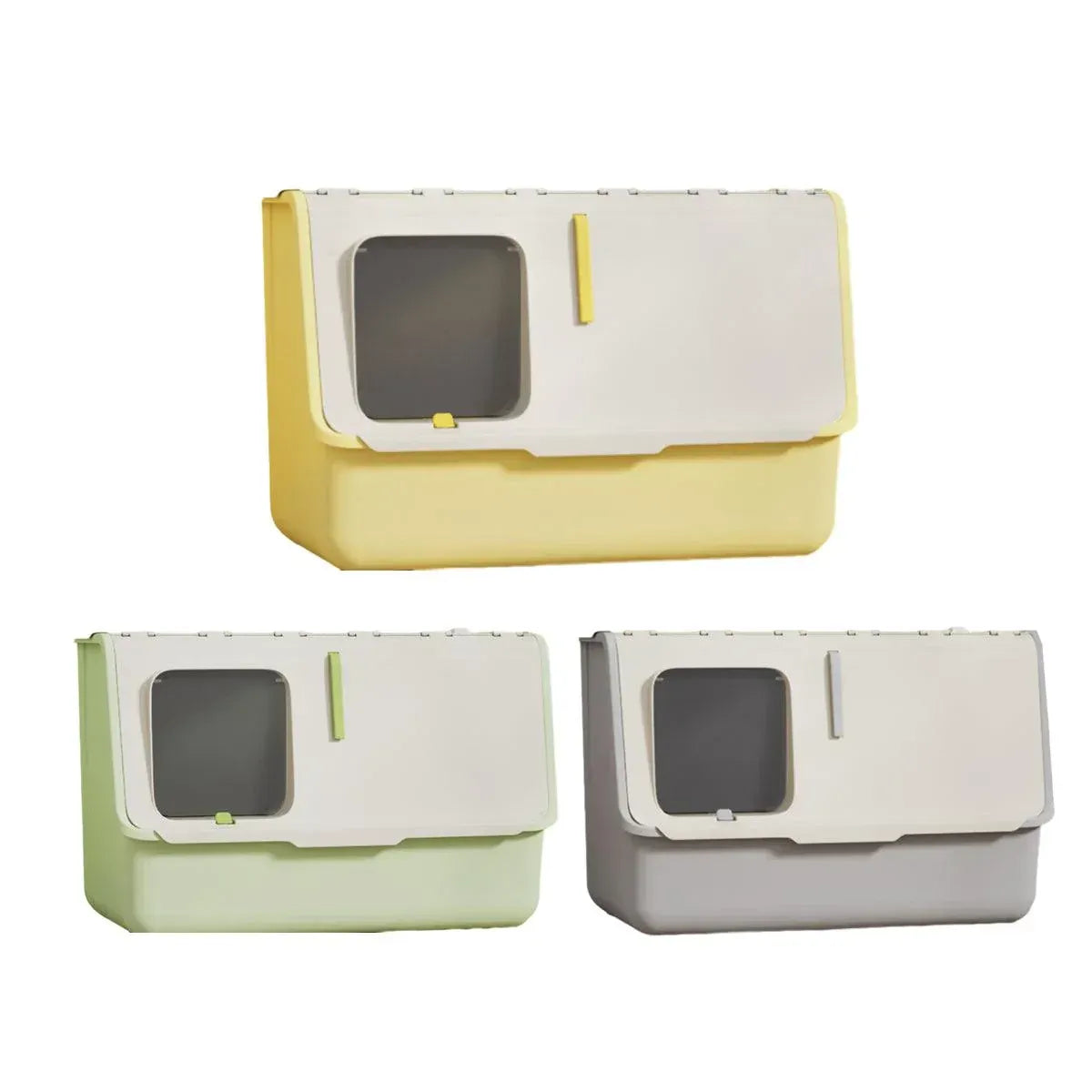 Spud Jax Petshop Large Fully Enclosed Cat Litter Box with Lid Odor Control Litter Pan for Cats - Yellow Large Fully Enclosed Cat Litter Box with Lid Odor Control Litter Pan for Cats - Yellow Pet Care > Cat Supplies > Cat Litter