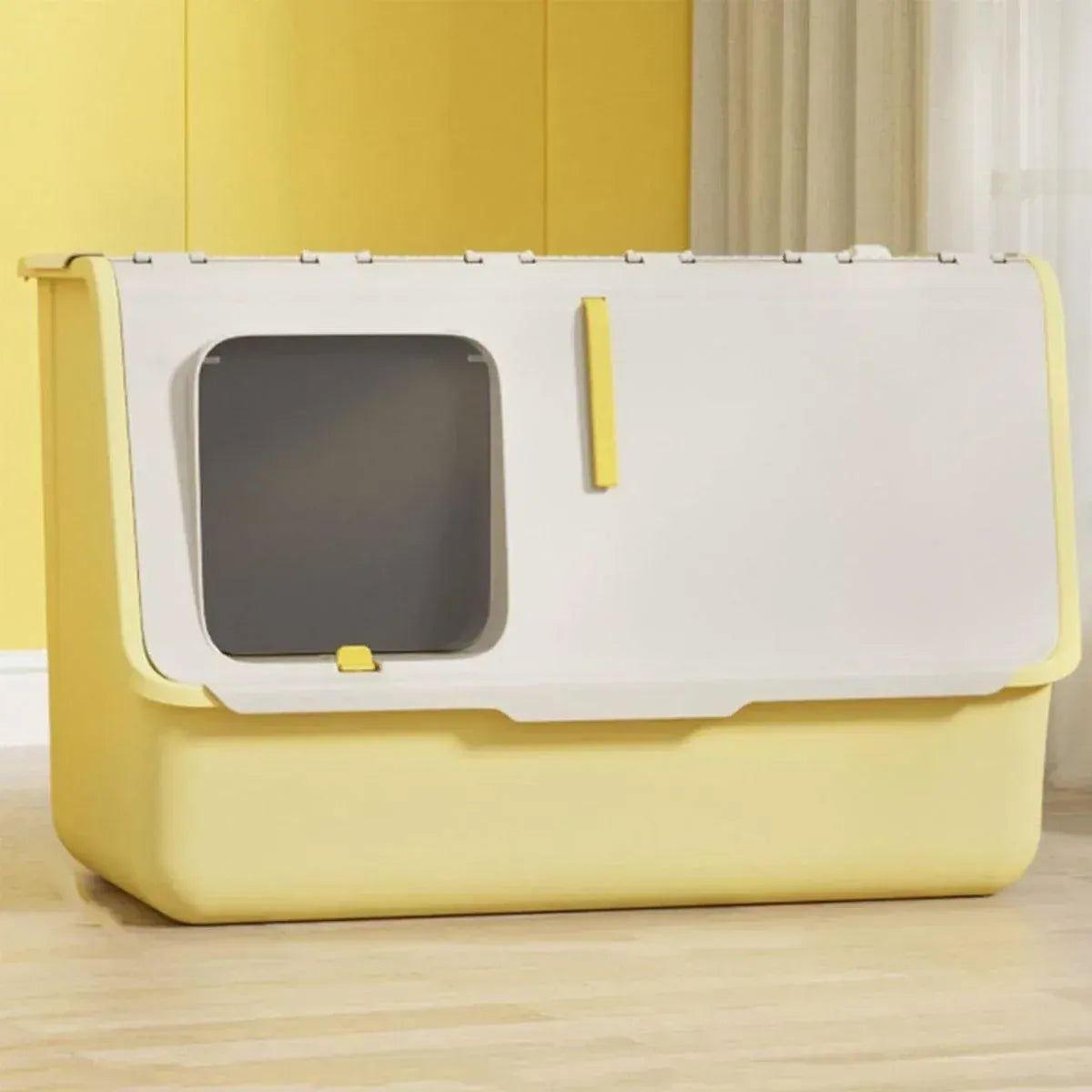 Spud Jax Petshop Large Fully Enclosed Cat Litter Box with Lid Odor Control Litter Pan for Cats - Yellow Large Fully Enclosed Cat Litter Box with Lid Odor Control Litter Pan for Cats - Yellow Pet Care > Cat Supplies > Cat Litter