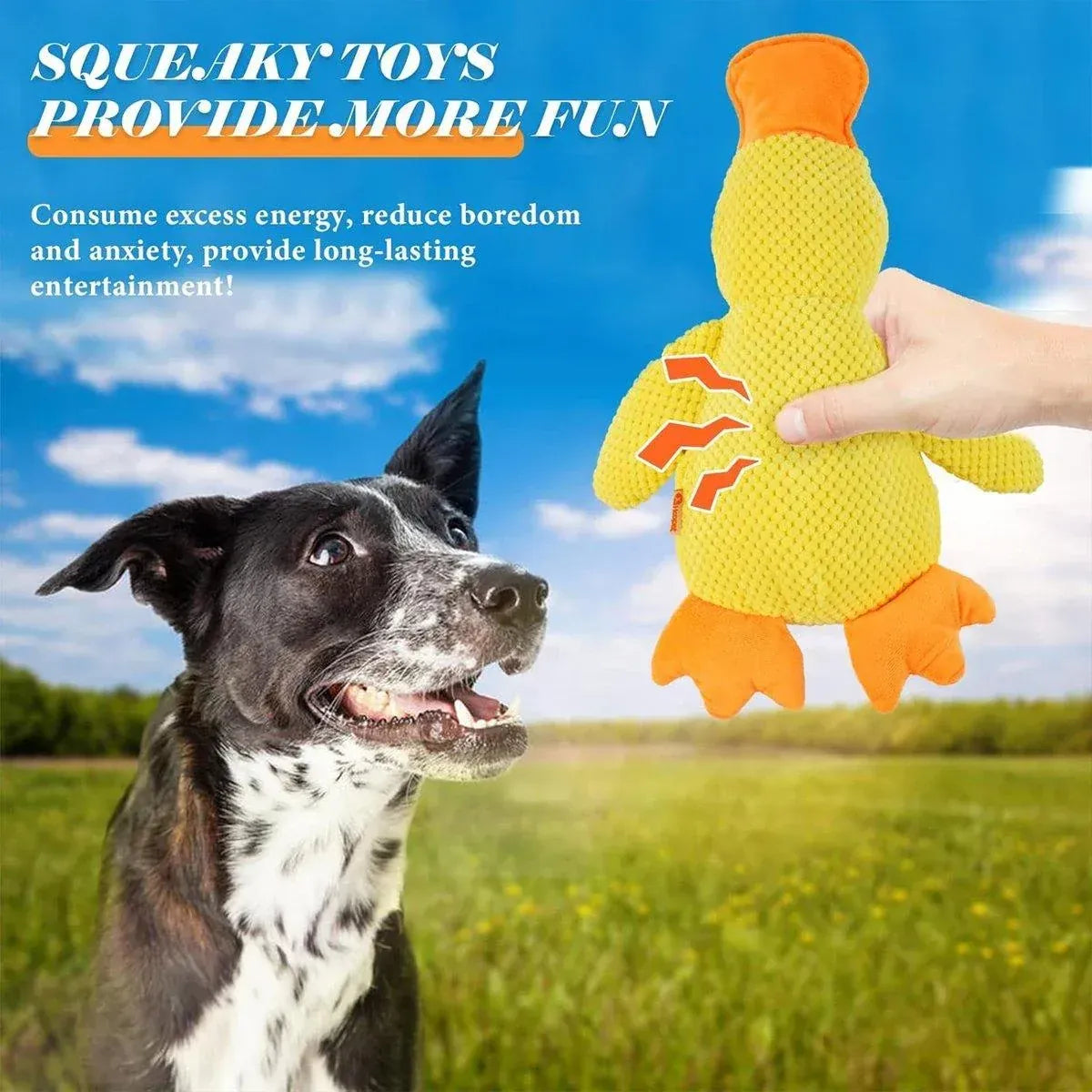 Spud Jax Petshop Plush Cartoon Duck Dog Toy Interactive Squeaky Pet Toy Durable Fun Chew Toy - Yellow Plush Cartoon Duck Dog Toy Interactive Squeaky Pet Toy Durable Fun Chew Toy - Yellow Pet Care > Dog Supplies > Dog Apparel
