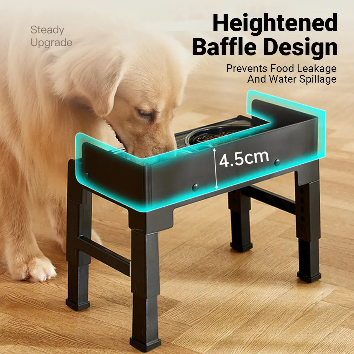 Spud Jax Petshop Height Adjustable Pet Feeding Bowl Dog Bowl Elevated Pet Dish Food Water Bowl Height Adjustable Pet Feeding Bowl Dog Bowl Elevated Pet Dish Food Water Bowl Pet Care > Dog Supplies > Dog Bowls, Feeders & Waterers