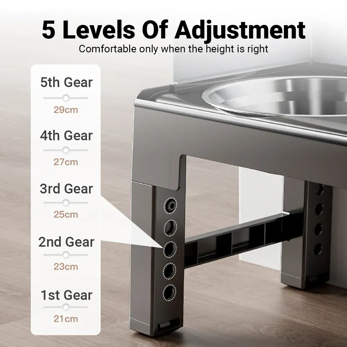 Spud Jax Petshop Height Adjustable Pet Feeding Bowl Dog Bowl Elevated Pet Dish Food Water Bowl Height Adjustable Pet Feeding Bowl Dog Bowl Elevated Pet Dish Food Water Bowl Pet Care > Dog Supplies > Dog Bowls, Feeders & Waterers