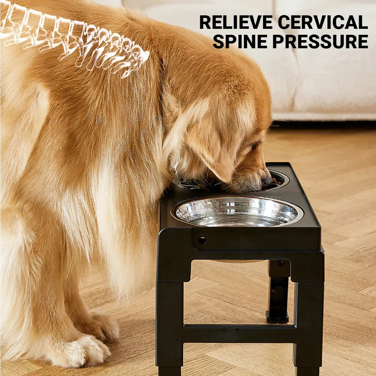 Spud Jax Petshop Height Adjustable Pet Feeding Bowl Dog Bowl Elevated Pet Dish Food Water Bowl Height Adjustable Pet Feeding Bowl Dog Bowl Elevated Pet Dish Food Water Bowl Pet Care > Dog Supplies > Dog Bowls, Feeders & Waterers