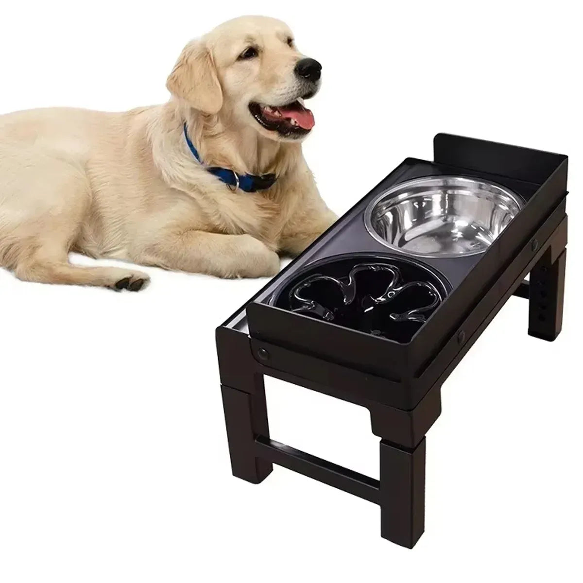 Spud Jax Petshop Height Adjustable Pet Feeding Bowl Dog Bowl Elevated Pet Dish Food Water Bowl Height Adjustable Pet Feeding Bowl Dog Bowl Elevated Pet Dish Food Water Bowl Pet Care > Dog Supplies > Dog Bowls, Feeders & Waterers