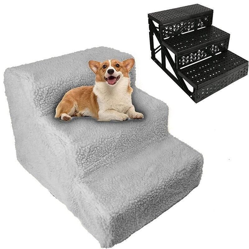 Spud Jax Petshop 3 Steps Pet Stairs with Soft Cover for Small Dogs and Cats Portable Climbing Ramp 3 Steps Pet Stairs with Soft Cover for Small Dogs and Cats Portable Climbing Ramp Pet Care > Dog Supplies > Dog Steps & Ramps