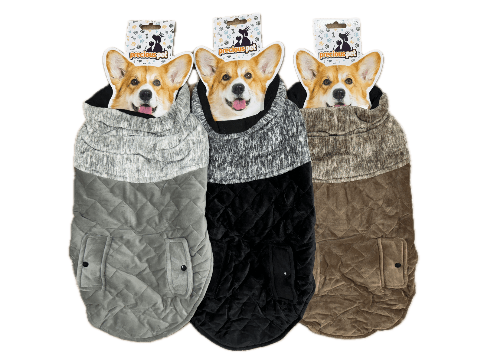 50cm Quilted Dog Jacket Coat Warm Winter Pet Clothes Vest Padded Windbreaker