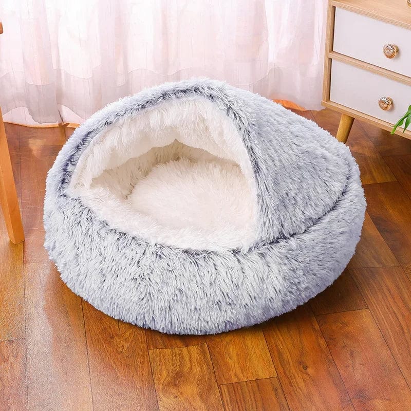 Spud Jax Petshop Grey Small PawfectFriend Cozy Burrowing Cave Pet Bed for Dogs Cats Kitten Plush Warm Soft Sleeping Nest - gray small Pet Care > Dog Supplies > Dog Beds