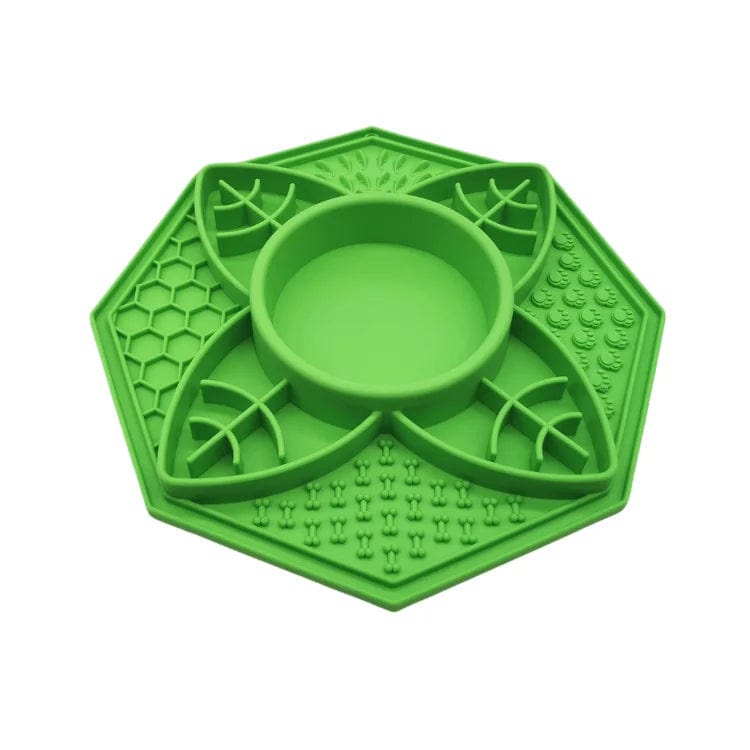 Spud Jax Petshop Flower Mandala Slow Feeder Lick Mat Bowl - Green Gift &amp; Novelty &gt; Novelty &gt; Novelty Gifts