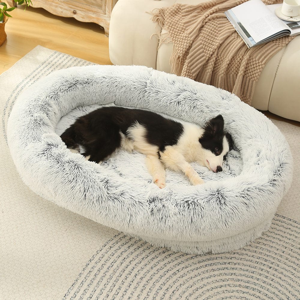 Spud Jax Petshop Fluffy Donut-Shaped Pet Bed- Soft, Cozy, and Anti-Anxiety for Dogs and Cats, Machine Washable  Gradient Gray  Size:S 60*15*18cm Fluffy Donut-Shaped Pet Bed- Soft, Cozy, and Anti-Anxiety for Dogs and Cats, Machine Washable  Gradient Gray  Size:S 60*15*18cm Pet Care &gt; Dog Supplies &gt; Dog Beds