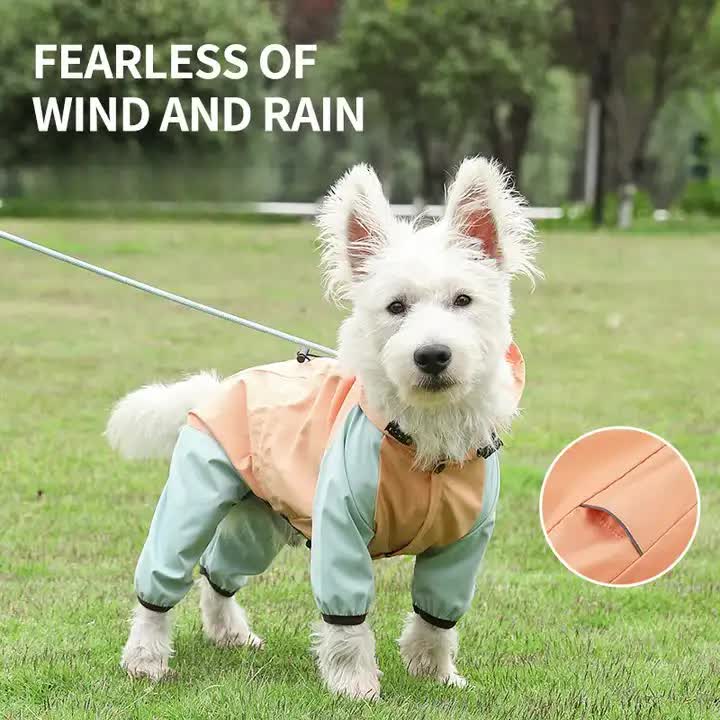 Spud Jax Petshop Waterproof Dog Raincoat with Hidden Leash Hole - Windproof and Comfortable for Outdoor Walks, Size:S (Back Length 20cm/7.87in, Bra 31cm/12.20in) Orange Waterproof Dog Raincoat with Hidden Leash Hole - Windproof and Comfortable for Outdoor Walks, Size:S (Back Length 20cm/7.87in, Bra 31cm/12.20in) Orange Pet Care &gt; Dog Supplies &gt; Dog Apparel