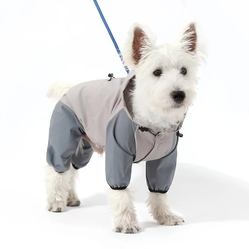 Spud Jax Petshop Waterproof Dog Raincoat with Hidden Leash Hole - Windproof and Comfortable for Outdoor Walks, Size:S (Back Length 20cm/7.87in, Bra 31cm/12.20in) Grey Waterproof Dog Raincoat with Hidden Leash Hole - Windproof and Comfortable for Outdoor Walks, Size:S (Back Length 20cm/7.87in, Bra 31cm/12.20in) Grey Pet Care &gt; Dog Supplies &gt; Dog Apparel