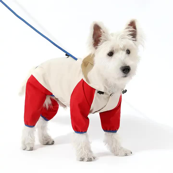 Spud Jax Petshop Waterproof Dog Raincoat with Hidden Leash Hole - Windproof and Comfortable for Outdoor Walks, Size:S (Back Length 20cm/7.87in, Bra 31cm/12.20in) White Waterproof Dog Raincoat with Hidden Leash Hole - Windproof and Comfortable for Outdoor Walks, Size:S (Back Length 20cm/7.87in, Bra 31cm/12.20in) White Pet Care &gt; Dog Supplies &gt; Dog Apparel