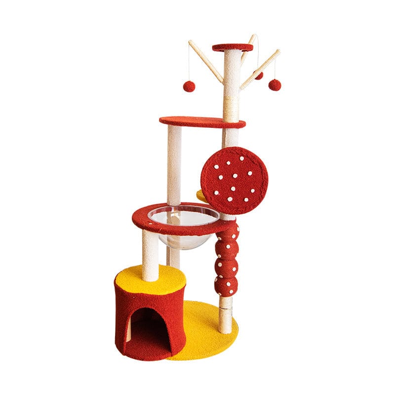Spud Jax Petshop Cat Tree with Candied Hawthorn Theme, Featuring Multiple Platforms, Scratching Posts 50*58*130cm Cat Tree with Candied Hawthorn Theme, Featuring Multiple Platforms, Scratching Posts 50*58*130cm Pet Care > Cat Supplies > Cat Furniture