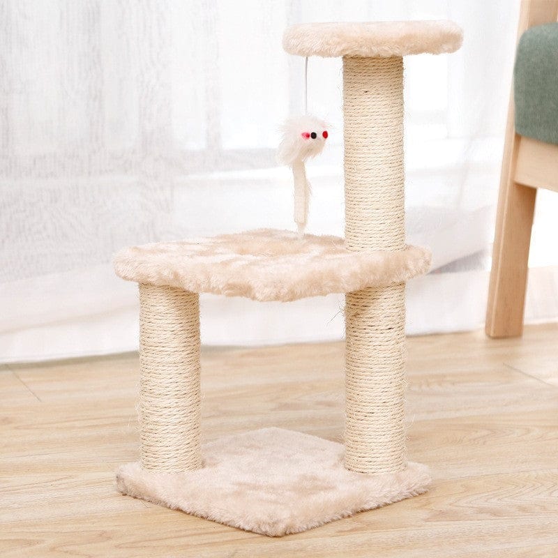 Spud Jax Petshop Cat Tree with Two Platforms, Scratching Posts, and Hanging Mouse Toy 40*15*20cm Cat Tree with Two Platforms, Scratching Posts, and Hanging Mouse Toy 40*15*20cm Pet Care &gt; Cat Supplies &gt; Cat Furniture