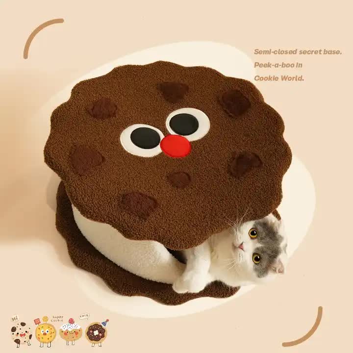 Spud Jax Petshop Adorable Cookie-Shaped Cat Bed - Cozy and Playful Pet Hideout (50x20 cm) Adorable Cookie-Shaped Cat Bed - Cozy and Playful Pet Hideout (50x20 cm) Pet Care > Cat Supplies > Cat Furniture