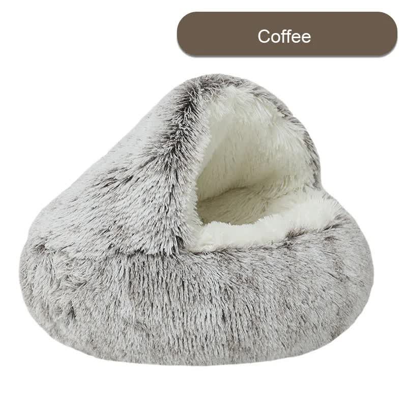 Spud Jax Petshop Cozy Coffee Plush Hooded Pet Bed - Ultra Soft Long Fur Cave Bed for Small Pets 40cm Cozy Coffee Plush Hooded Pet Bed - Ultra Soft Long Fur Cave Bed for Small Pets 40cm Pet Care &gt; Cat Supplies &gt; Cat Carriers &amp; Crates