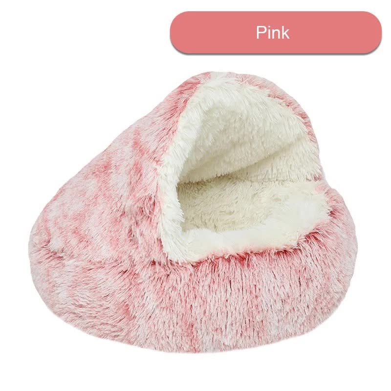 Spud Jax Petshop Cozy Pink Plush Hooded Pet Bed - Ultra Soft Long Fur Cave Bed for Small Pets 40cm Cozy Pink Plush Hooded Pet Bed - Ultra Soft Long Fur Cave Bed for Small Pets 40cm Pet Care &gt; Cat Supplies &gt; Cat Carriers &amp; Crates