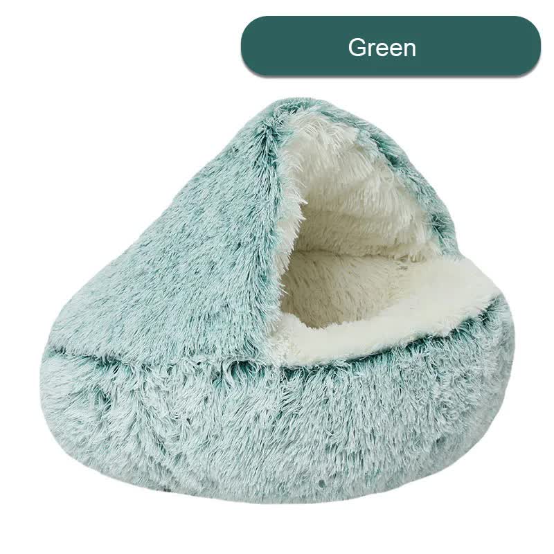 Spud Jax Petshop Cozy Green Plush Hooded Pet Bed - Ultra Soft Long Fur Cave Bed for Small Pets 40cm Cozy Green Plush Hooded Pet Bed - Ultra Soft Long Fur Cave Bed for Small Pets 40cm Pet Care &gt; Cat Supplies &gt; Cat Carriers &amp; Crates