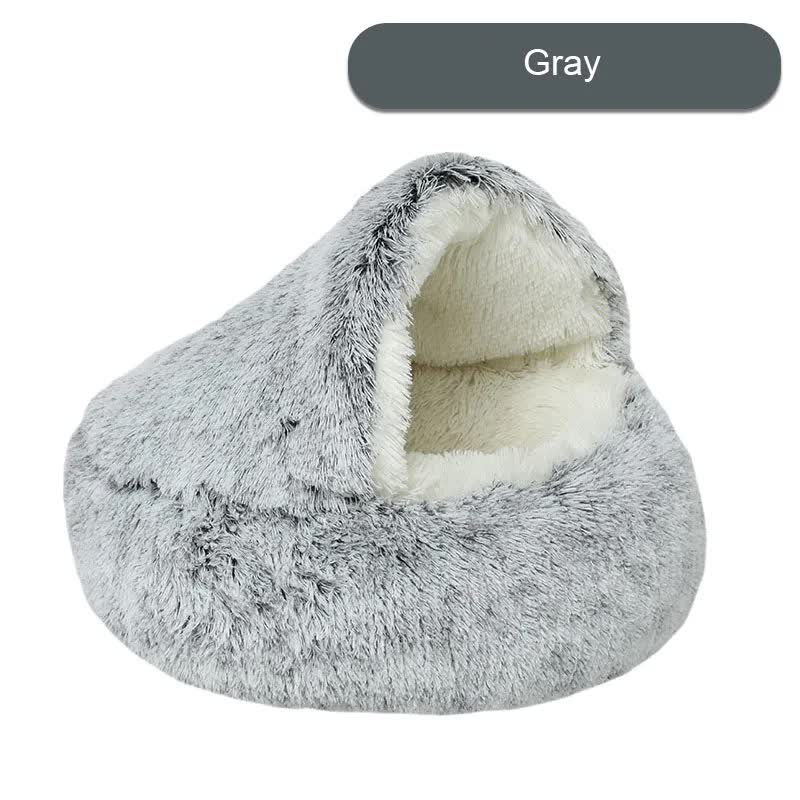 Spud Jax Petshop Cozy Gray Plush Hooded Pet Bed - Ultra Soft Long Fur Cave Bed for Small Pets 50cm Cozy Gray Plush Hooded Pet Bed - Ultra Soft Long Fur Cave Bed for Small Pets 50cm Pet Care > Cat Supplies > Cat Carriers & Crates