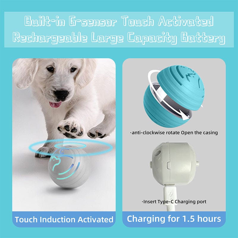 Spud Jax Petshop 2PCS Blue Rechargeable Automatic Jumping Pet Toy Ball - Interactive Smart Play Ball for Dogs & Cats 2PCS Blue Rechargeable Automatic Jumping Pet Toy Ball - Interactive Smart Play Ball for Dogs & Cats Pet Care > Toys > Dog Toys