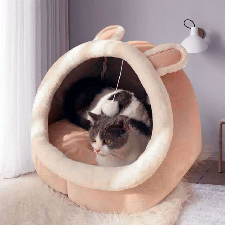 Spud Jax Petshop Pink Half-Enclosed Cat Bed - Soft Short Velvet Fabric with Sponge + PP Cotton Filling, S Size (28x28x30cm) Pink Half-Enclosed Cat Bed - Soft Short Velvet Fabric with Sponge + PP Cotton Filling, S Size (28x28x30cm) Pet Care > Cat Supplies > Cat Furniture