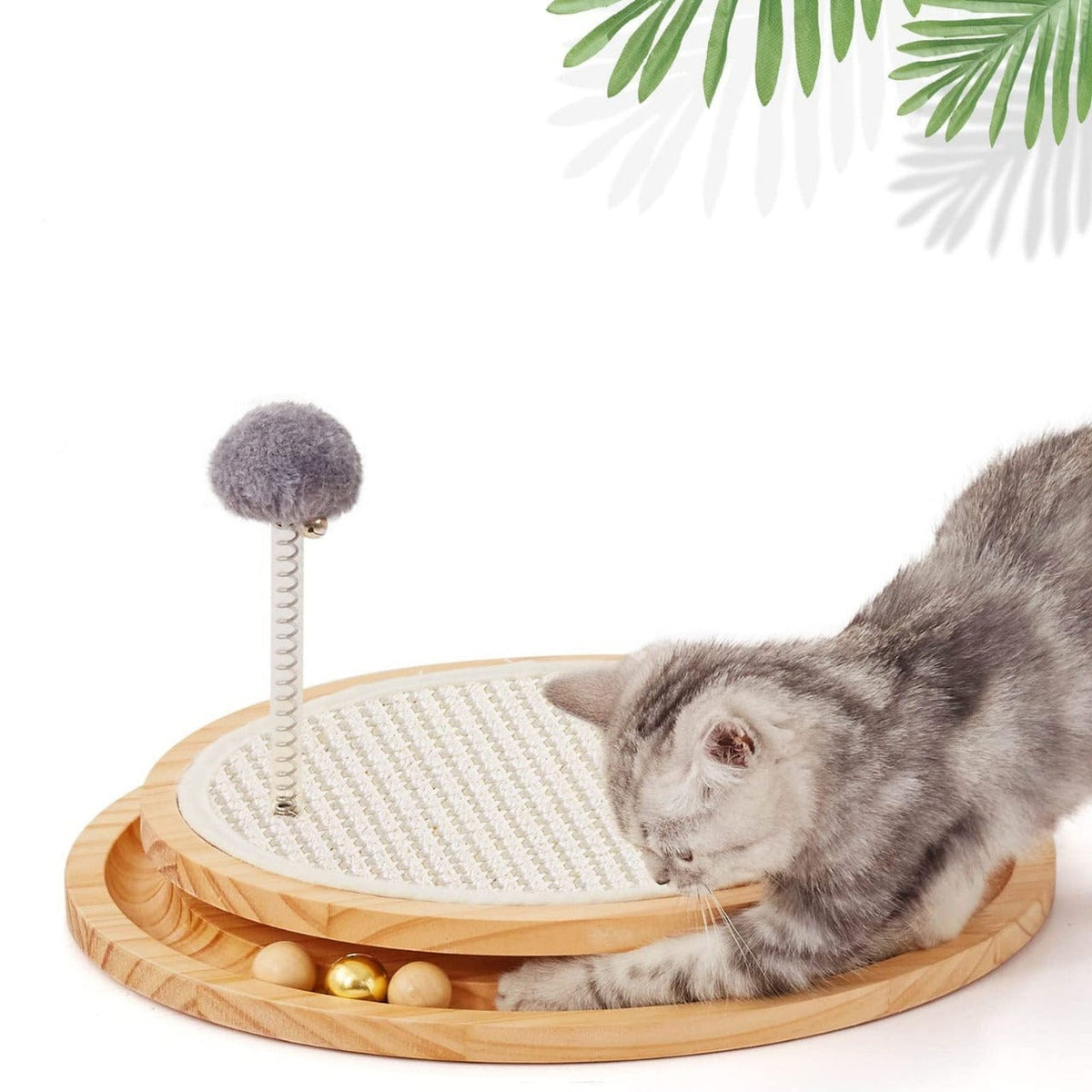 Spud Jax Petshop Wooden Interactive Cat Toy – Spinning Track &amp; Wand Toy, Engaging Pet Toy for Cats, Fun Play and Exercise Wooden Interactive Cat Toy – Spinning Track &amp; Wand Toy, Engaging Pet Toy for Cats, Fun Play and Exercise Pet Care &gt; Toys &gt; Cat Toys