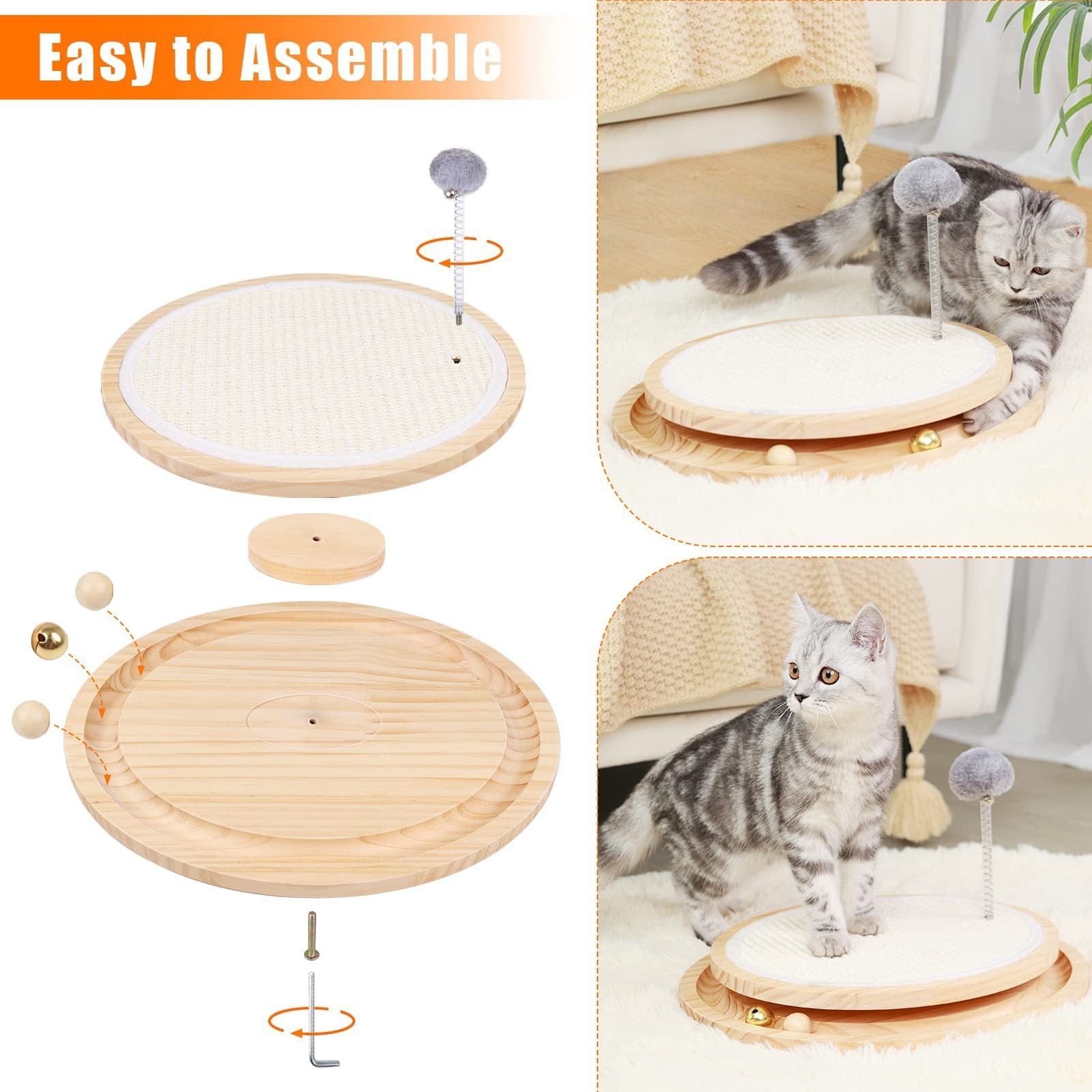 Spud Jax Petshop Wooden Interactive Cat Toy – Spinning Track & Wand Toy, Engaging Pet Toy for Cats, Fun Play and Exercise Wooden Interactive Cat Toy – Spinning Track & Wand Toy, Engaging Pet Toy for Cats, Fun Play and Exercise Pet Care > Toys > Cat Toys