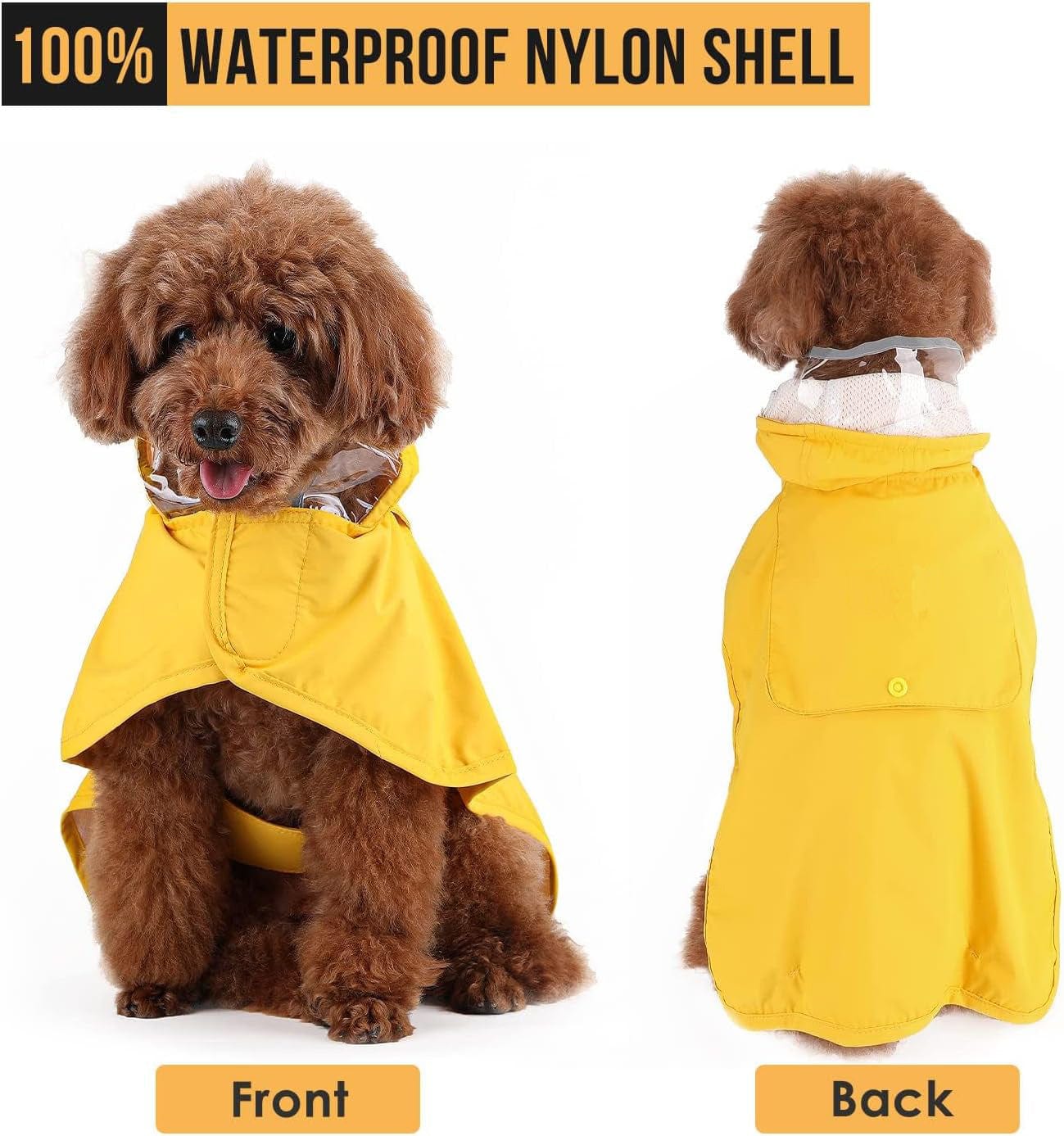 Spud Jax Petshop XXXL Yellow Reflective Adjustable Pet Raincoat with Hood - Waterproof Dog Jacket, Adjustable Dog Poncho for Outdoor Protection XXXL Yellow Reflective Adjustable Pet Raincoat with Hood - Waterproof Dog Jacket, Adjustable Dog Poncho for Outdoor Protection Pet Care > Dog Supplies > Dog Apparel