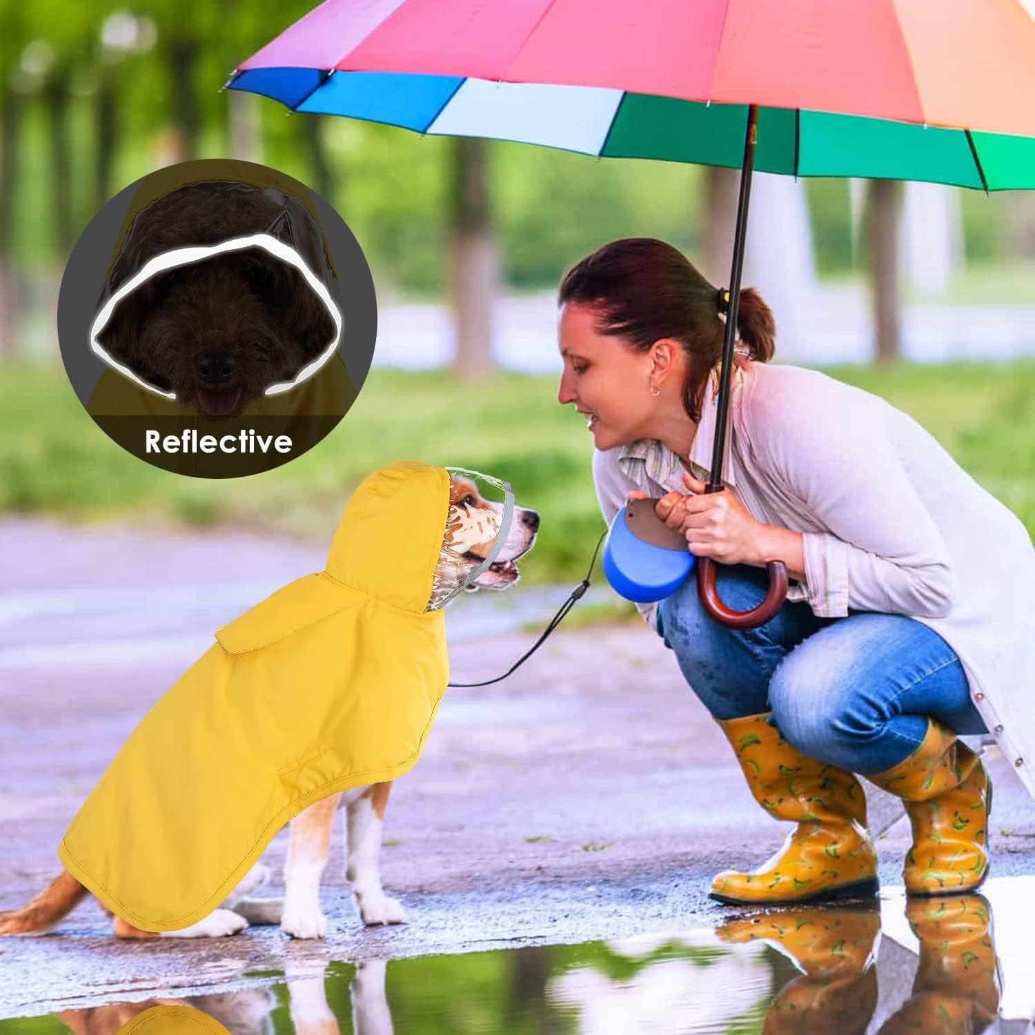 Spud Jax Petshop XXXL Yellow Reflective Adjustable Pet Raincoat with Hood - Waterproof Dog Jacket, Adjustable Dog Poncho for Outdoor Protection XXXL Yellow Reflective Adjustable Pet Raincoat with Hood - Waterproof Dog Jacket, Adjustable Dog Poncho for Outdoor Protection Pet Care > Dog Supplies > Dog Apparel
