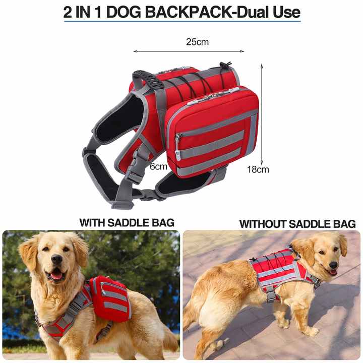 Spud Jax Petshop Khaki Dog Tactical Backpack Harness - Adjustable Outdoor Camouflage Saddle Bag for Dogs Khaki Dog Tactical Backpack Harness - Adjustable Outdoor Camouflage Saddle Bag for Dogs Pet Care > Dog Supplies > Dog Apparel
