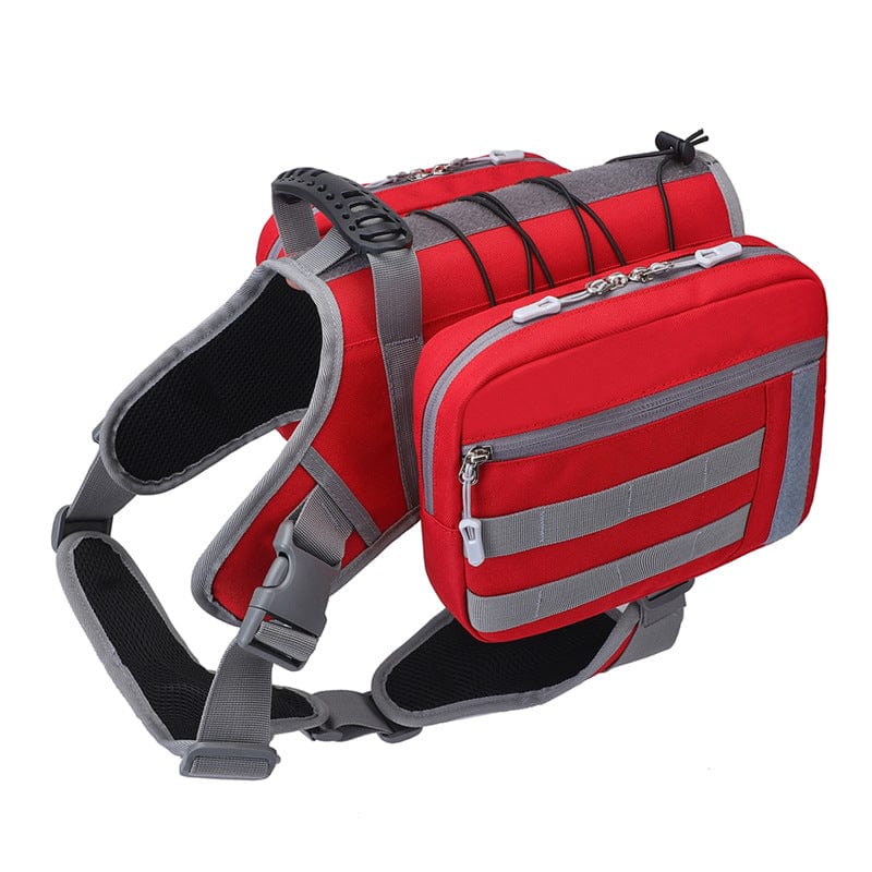Spud Jax Petshop Red Dog Tactical Backpack Harness - Adjustable Outdoor Camouflage Saddle Bag for Dogs Red Dog Tactical Backpack Harness - Adjustable Outdoor Camouflage Saddle Bag for Dogs Pet Care &gt; Dog Supplies &gt; Dog Apparel
