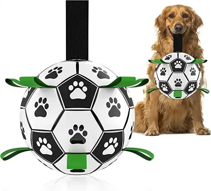 Spud Jax Petshop 15*15cm Interactive Dog Toy Soccer Ball with Rope | Outdoor Fetch &amp; Tug Play for Dogs | Training &amp; Exercise Pet Toy 15*15cm Interactive Dog Toy Soccer Ball with Rope | Outdoor Fetch &amp; Tug Play for Dogs | Training &amp; Exercise Pet Toy Pet Care &gt; Toys &gt; Dog Toys