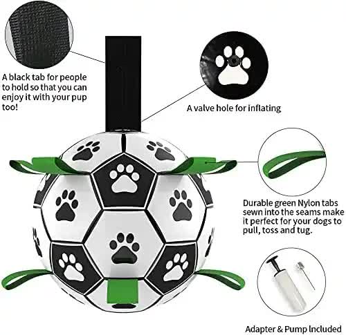 Spud Jax Petshop 15*15cm Interactive Dog Toy Soccer Ball with Rope | Outdoor Fetch & Tug Play for Dogs | Training & Exercise Pet Toy 15*15cm Interactive Dog Toy Soccer Ball with Rope | Outdoor Fetch & Tug Play for Dogs | Training & Exercise Pet Toy Pet Care > Toys > Dog Toys