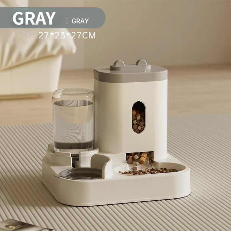 Spud Jax Petshop Grey Automatic Pet Feeder and Water Dispenser - Smart Dog Bowl &amp; Cat Feeder, Universal Pet Feeding Station, Electric Pet Water Fountain Grey Automatic Pet Feeder and Water Dispenser - Smart Dog Bowl &amp; Cat Feeder, Universal Pet Feeding Station, Electric Pet Water Fountain Pet Care &gt; Cat Supplies &gt; Cat Bowls, Feeders &amp; Waterers