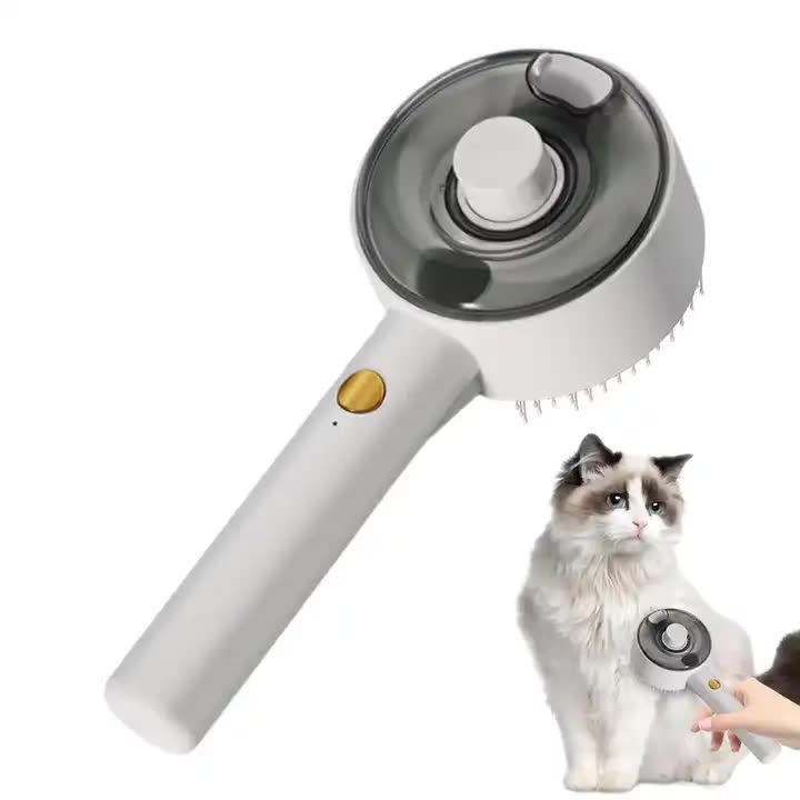 Spud Jax Petshop White Pet Grooming Spray and Massage Brush | One-Click Hair Removal Comb for Cats &amp; Dogs | UV Sterilization for Mites Control White Pet Grooming Spray and Massage Brush | One-Click Hair Removal Comb for Cats &amp; Dogs | UV Sterilization for Mites Control Pet Care &gt; Cleaning &amp; Maintenance &gt; Pet Cleaning Supplies