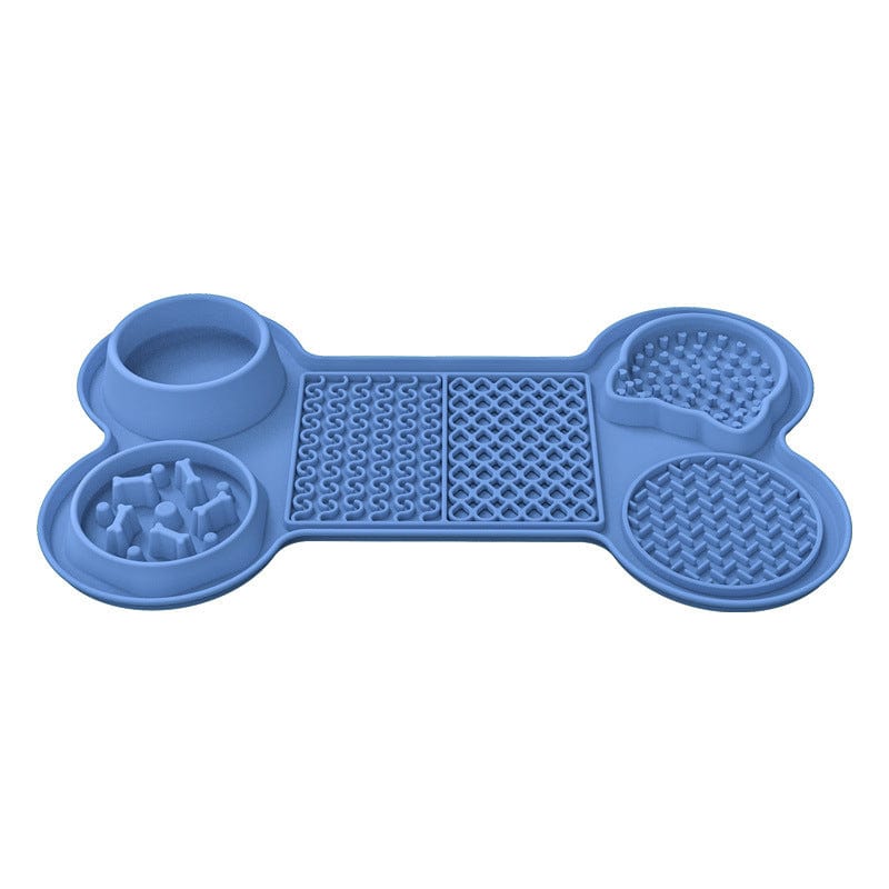 Spud Jax Petshop Blue Silicone Pet Licking Mat Slow Feeder Pad with Strong Suction and Foldable Design, Heat Resistant -40°C to 240°C, for Dogs and Cats Blue Silicone Pet Licking Mat Slow Feeder Pad with Strong Suction and Foldable Design, Heat Resistant -40°C to 240°C, for Dogs and Cats Pet Care &gt; Dog Supplies &gt; Dog Bowls, Feeders &amp; Waterers