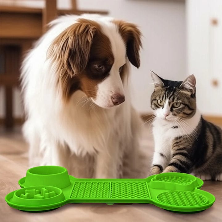 Spud Jax Petshop Grey Silicone Pet Licking Mat Slow Feeder Pad with Strong Suction and Foldable Design, Heat Resistant -40°C to 240°C, for Dogs and Cats Grey Silicone Pet Licking Mat Slow Feeder Pad with Strong Suction and Foldable Design, Heat Resistant -40°C to 240°C, for Dogs and Cats Pet Care > Dog Supplies > Dog Bowls, Feeders & Waterers