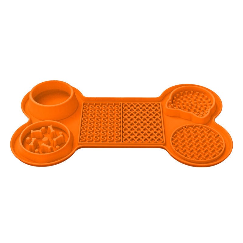 Spud Jax Petshop Orange Silicone Pet Licking Mat Slow Feeder Pad with Strong Suction and Foldable Design, Heat Resistant -40°C to 240°C, for Dogs and Cats Orange Silicone Pet Licking Mat Slow Feeder Pad with Strong Suction and Foldable Design, Heat Resistant -40°C to 240°C, for Dogs and Cats Pet Care &gt; Dog Supplies &gt; Dog Bowls, Feeders &amp; Waterers