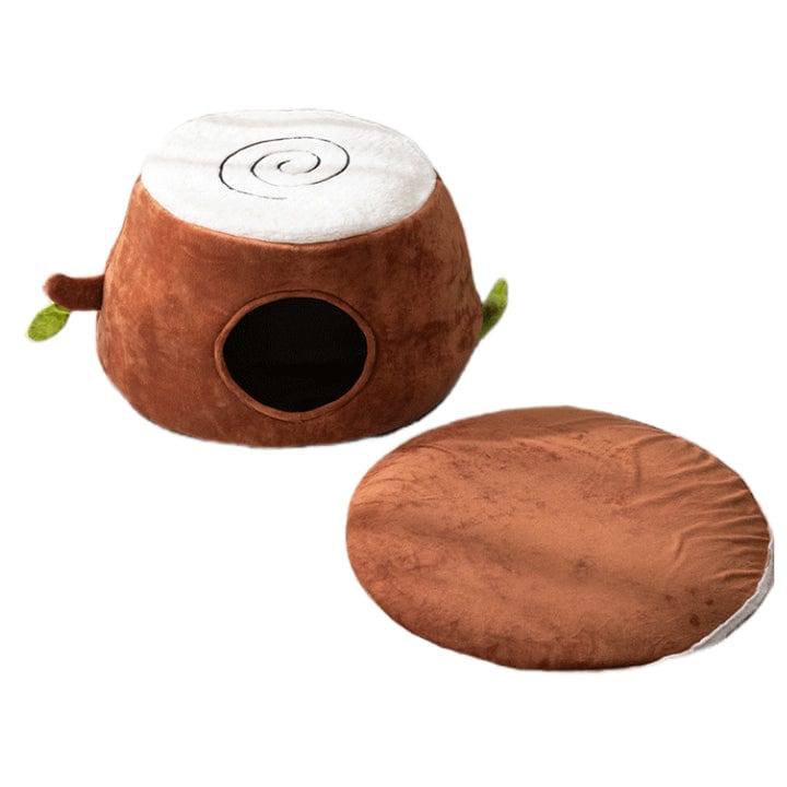 Spud Jax Petshop M Convertible Tree Stump Cat Bed - Foldable, Dual-Use, Four-Season Pet Nest with Double Doors M Convertible Tree Stump Cat Bed - Foldable, Dual-Use, Four-Season Pet Nest with Double Doors Pet Care > Cat Supplies > Cat Carriers & Crates