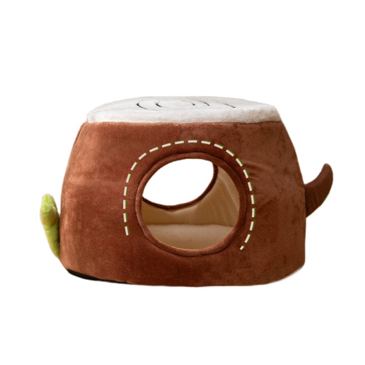 Spud Jax Petshop M Convertible Tree Stump Cat Bed - Foldable, Dual-Use, Four-Season Pet Nest with Double Doors M Convertible Tree Stump Cat Bed - Foldable, Dual-Use, Four-Season Pet Nest with Double Doors Pet Care > Cat Supplies > Cat Carriers & Crates