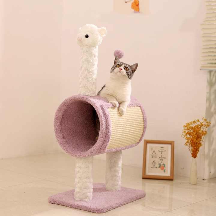 Spud Jax Petshop Purple Llama-Themed Cat Tree with Tunnel – Multi-Functional Cat Scratching Post and Playhouse Purple Llama-Themed Cat Tree with Tunnel – Multi-Functional Cat Scratching Post and Playhouse Pet Care > Cat Supplies > Cat Scratchers