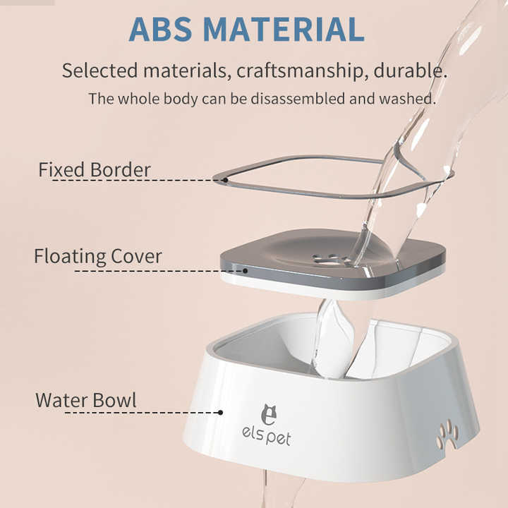 Spud Jax Petshop Grey Anti-Spill Floating Pet Water Bowl for Dogs and Cats - 1L Capacity, Splash-Proof and Anti-Wet Mouth Design Grey Anti-Spill Floating Pet Water Bowl for Dogs and Cats - 1L Capacity, Splash-Proof and Anti-Wet Mouth Design Pet Care > Dog Supplies > Dog Bowls, Feeders & Waterers
