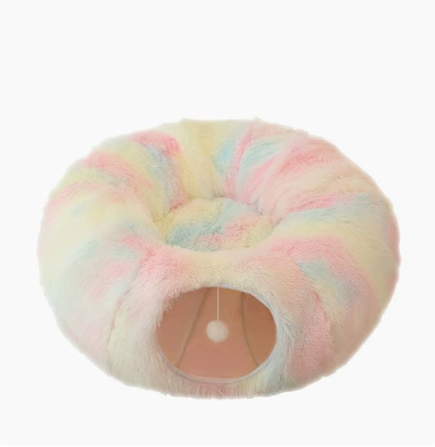 Spud Jax Petshop Rainbow Luxury Plush Cat Bed with Hidden Tunnel - Soft Round Pet Bed for Cats and Small Dogs Rainbow Luxury Plush Cat Bed with Hidden Tunnel - Soft Round Pet Bed for Cats and Small Dogs Pet Care > Cat Supplies > Cat Furniture