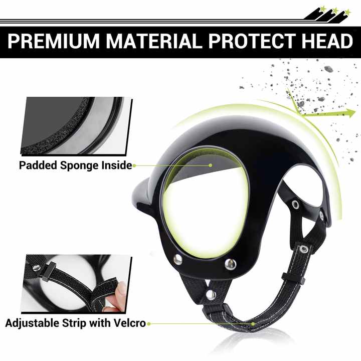 Spud Jax Petshop Size L Black Pet Safety Helmet - Stylish Protective Headgear for Dogs Size L Black Pet Safety Helmet - Stylish Protective Headgear for Dogs Pet Care > Dog Supplies > Dog Training Aids